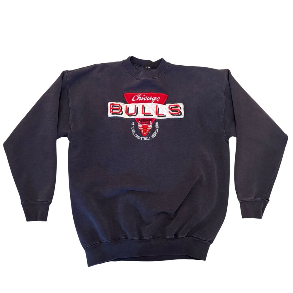 Vintage‎ Chicago Bulls Distressed Crewneck NBA 90s Streetwear Sz L